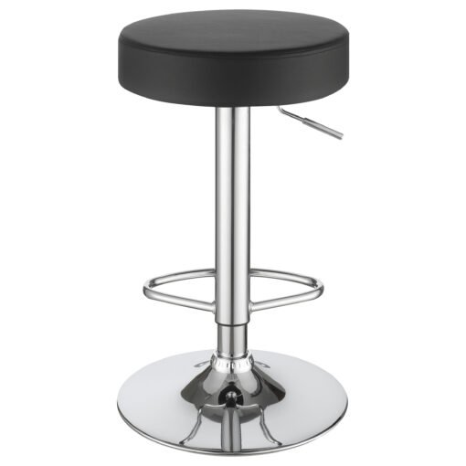 Ramses 29-inch Adjustable Bar Stool Chrome and Black - Image 5