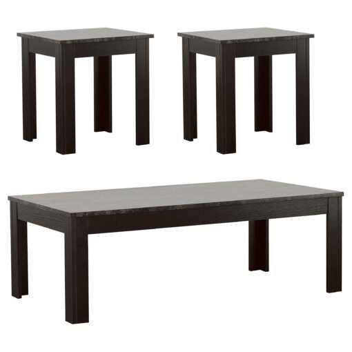 Rhodes 3-piece Faux Marble Top Coffee Table Set Grey - Image 2