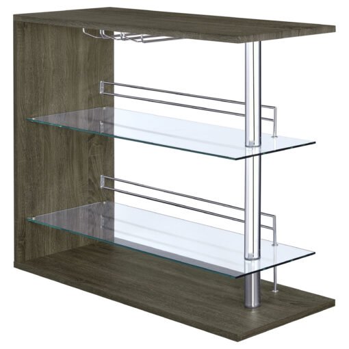 Prescott Rectangular Home Bar Table Weathered Grey - Image 2