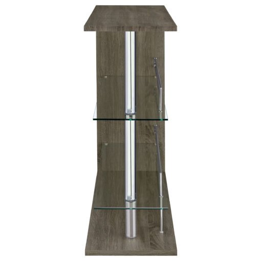 Prescott Rectangular Home Bar Table Weathered Grey - Image 3
