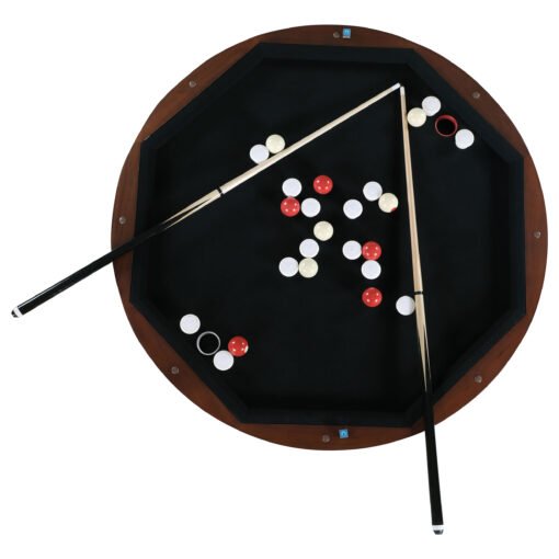Marietta Round Dining and Billiard Poker Game Table Tobacco - Image 6