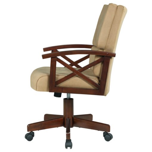 Marietta Upholstered Swivel Dining and Game Chair Tobacco - Image 5