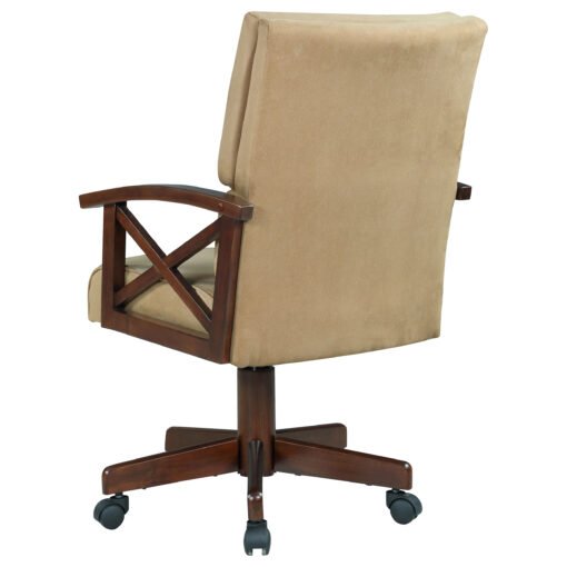 Marietta Upholstered Swivel Dining and Game Chair Tobacco - Image 6