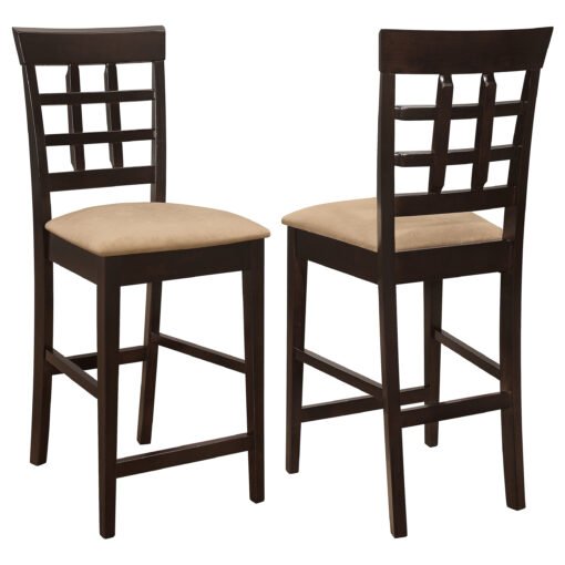 Gabriel Lattice Back Counter Chair Cappuccino (Set of 2) - Image 2