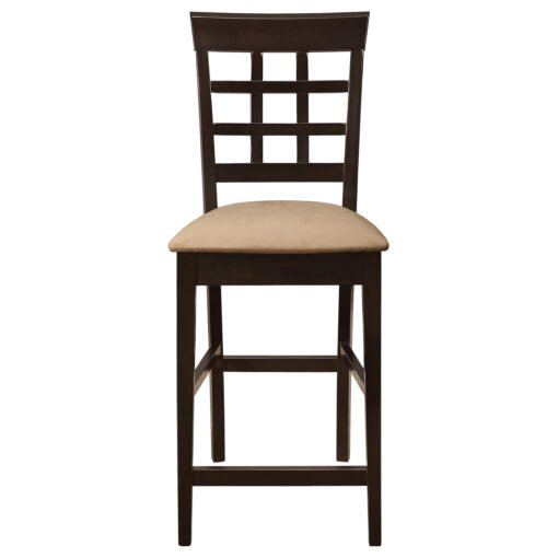 Gabriel Lattice Back Counter Chair Cappuccino (Set of 2) - Image 4