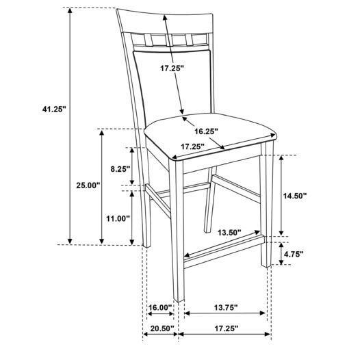 Gabriel Closed Back Counter Chair Cappuccino (Set of 2) - Image 11