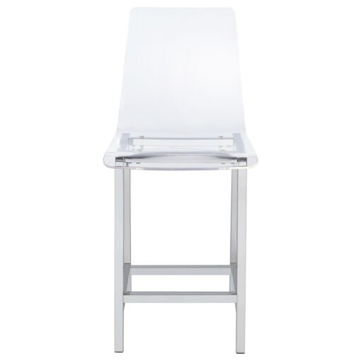 Juelia Clear Acrylic Counter Chair Chrome (Set of 2) - Image 4