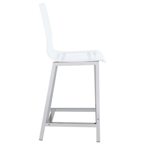 Juelia Clear Acrylic Counter Chair Chrome (Set of 2) - Image 10