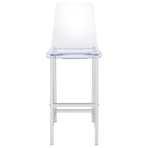 Juelia Clear Acrylic Bar Chair Chrome (Set of 2) - Image 4