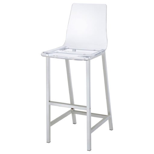 Juelia Clear Acrylic Bar Chair Chrome (Set of 2) - Image 5