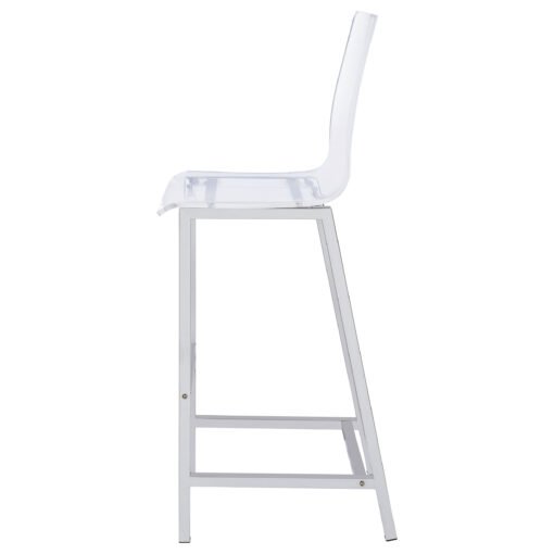 Juelia Clear Acrylic Bar Chair Chrome (Set of 2) - Image 6