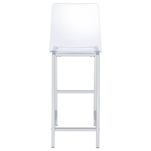 Juelia Clear Acrylic Bar Chair Chrome (Set of 2) - Image 8