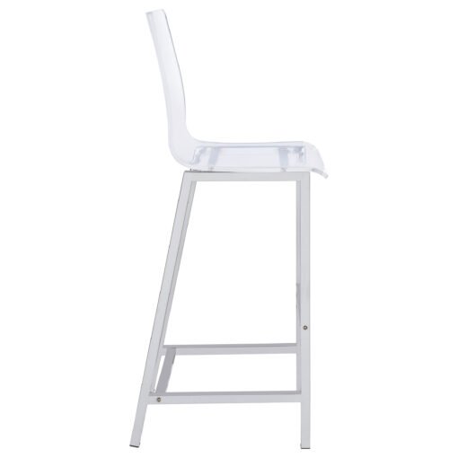 Juelia Clear Acrylic Bar Chair Chrome (Set of 2) - Image 10