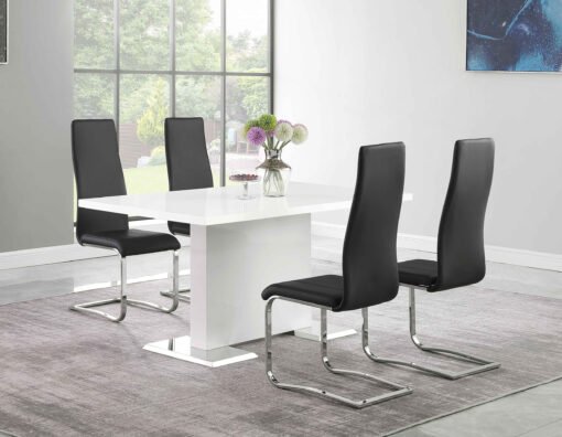 Montclair Upholstered Dining Side Chair Black (Set of 4) - Image 6