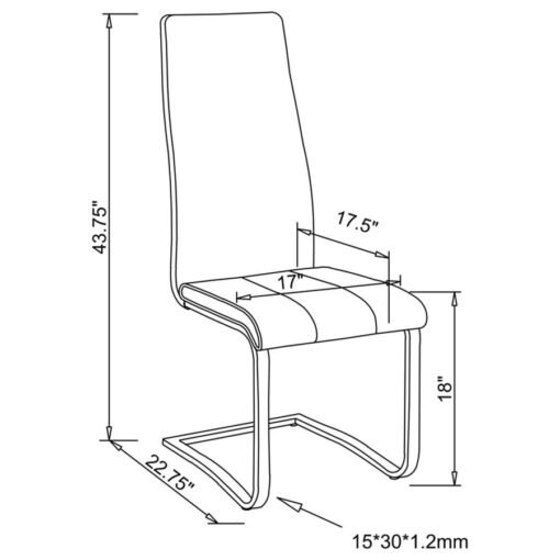 Montclair Upholstered Dining Side Chair Grey (Set of 4) - Image 14