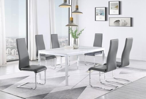 Montclair Upholstered Dining Side Chair Grey (Set of 4) - Image 15