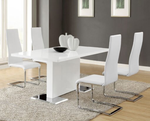 Montclair Upholstered Dining Side Chair White (Set of 4) - Image 6