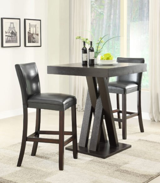 Freda Square 36-inch Pub Height Bistro Bar Table Cappuccino - Image 3