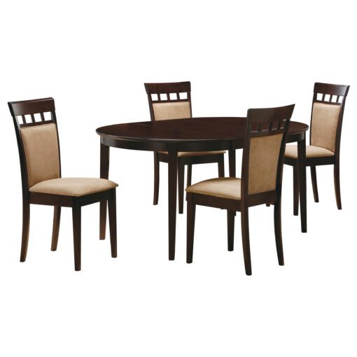 Gabriel 5-piece Extension Leaf Dining Table Set Cappuccino - Image 2