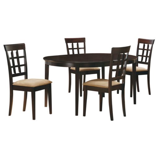 Gabriel 5-piece Extension Leaf Dining Table Set Cappuccino - Image 2
