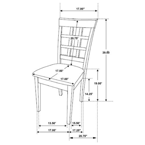 Gabriel 5-piece Extension Leaf Dining Table Set Cappuccino - Image 11