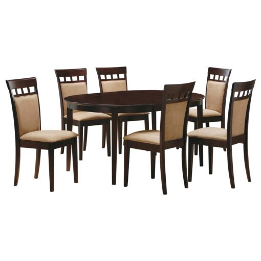 Gabriel 7-piece Extension Leaf Dining Table Set Cappuccino - Image 2