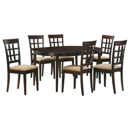 Gabriel 7-piece Extension Leaf Dining Table Set Cappuccino - Image 2