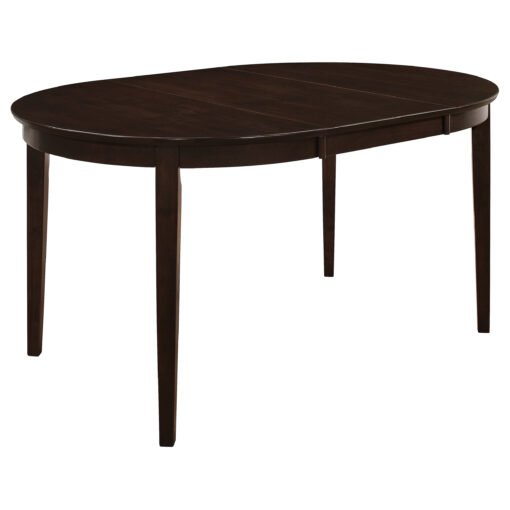 Gabriel Oval 60-inch Extension Leaf Dining Table Cappuccino - Image 2