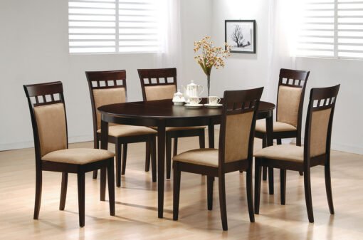 Gabriel Oval 60-inch Extension Leaf Dining Table Cappuccino - Image 8