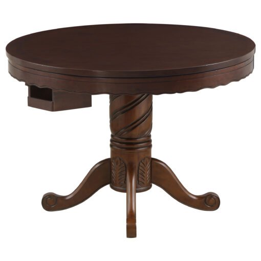 Turk Round Dining and Billiard Poker Game Table Tobacco - Image 2