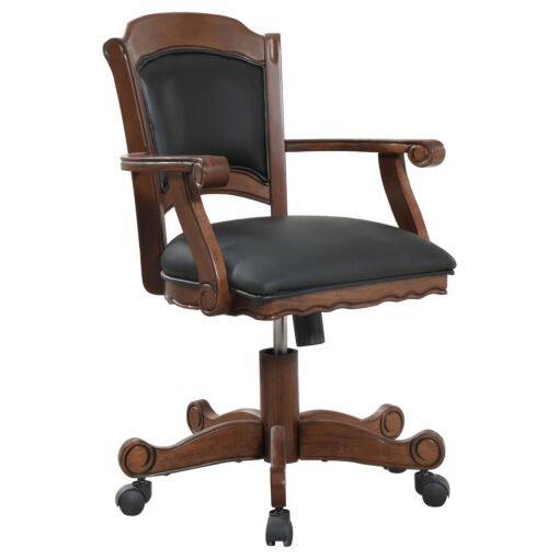 Turk Upholstered Swivel Dining and Game Chair Tobacco - Image 2