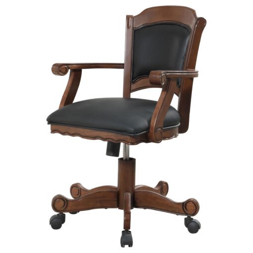 Turk Upholstered Swivel Dining and Game Chair Tobacco - Image 4