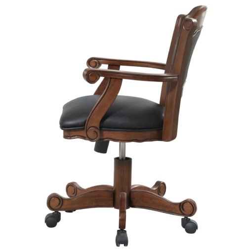 Turk Upholstered Swivel Dining and Game Chair Tobacco - Image 5