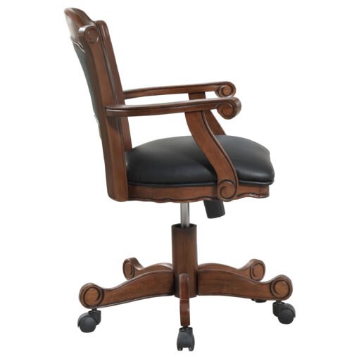 Turk Upholstered Swivel Dining and Game Chair Tobacco - Image 9