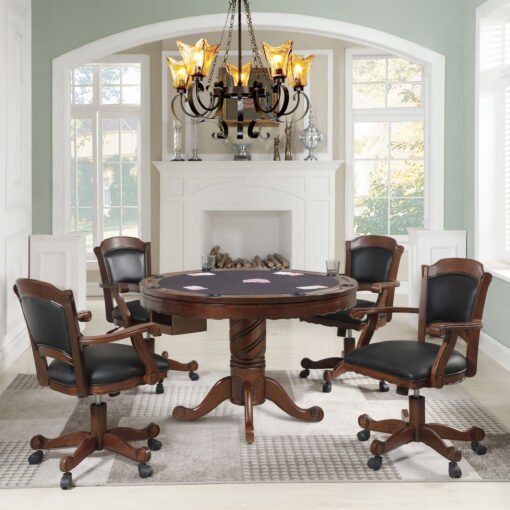 Turk Upholstered Swivel Dining and Game Chair Tobacco - Image 16