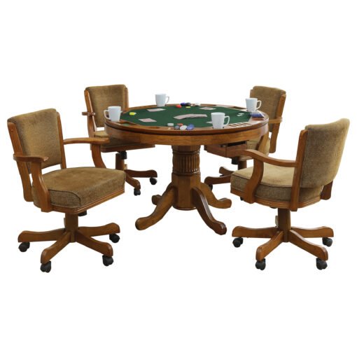 Mitchell 5-piece 3-in-1 Dining and Game Table Set Amber - Image 5