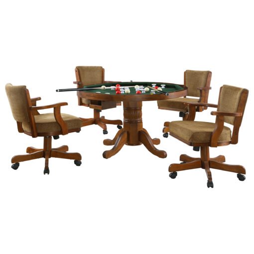 Mitchell 5-piece 3-in-1 Dining and Game Table Set Amber - Image 6