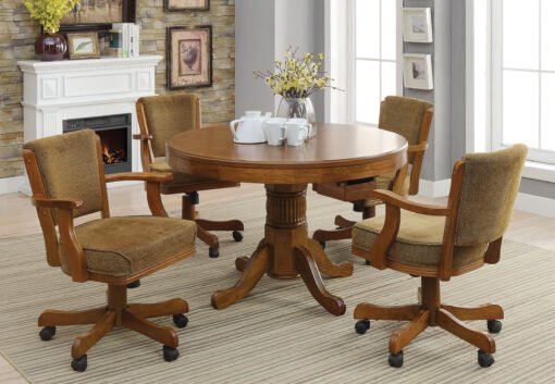 Mitchell Round Dining and Billiard Poker Game Table Amber - Image 7