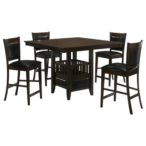 Jaden 5-piece Square Counter Height Dining Set Espresso - Image 2