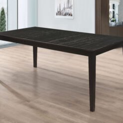 Louise Rectangular 78-inch Extension Leaf Dining Table Black