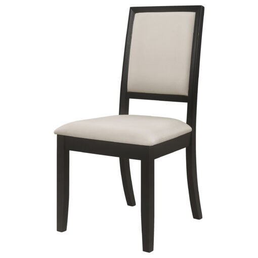 Louise Upholstered Wood Dining Side Chair Black (Set of 2) - Image 5