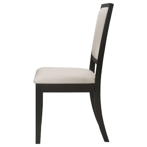 Louise Upholstered Wood Dining Side Chair Black (Set of 2) - Image 6