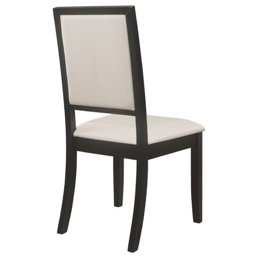 Louise Upholstered Wood Dining Side Chair Black (Set of 2) - Image 8