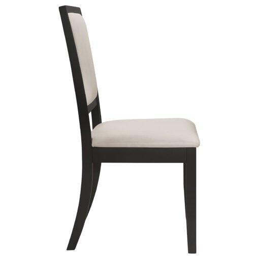 Louise Upholstered Wood Dining Side Chair Black (Set of 2) - Image 9