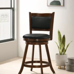 Broxton Upholstered Swivel Counter Chair Chestnut (Set of 2)