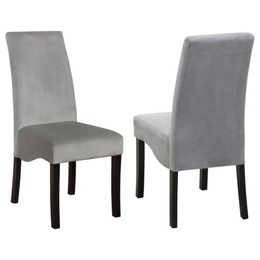 Stanton Velvet Upholstered Dining Side Chair Grey (Set of 2) - Image 3