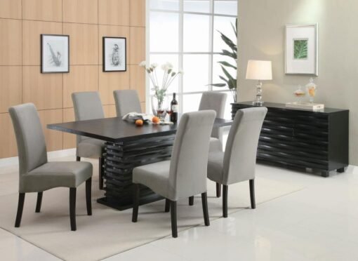 Stanton Velvet Upholstered Dining Side Chair Grey (Set of 2) - Image 6