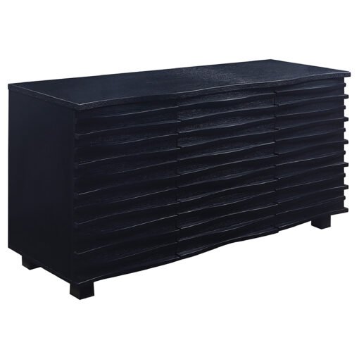 Stanton 3-drawer Sideboard Buffet Storage Cabinet Black - Image 2