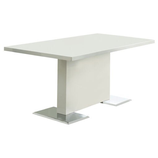 Anges 5-piece Dining Table Set White High Gloss and White - Image 3