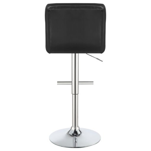 Lenny Upholstered Adjustable Bar Stool Black (Set of 2) - Image 8